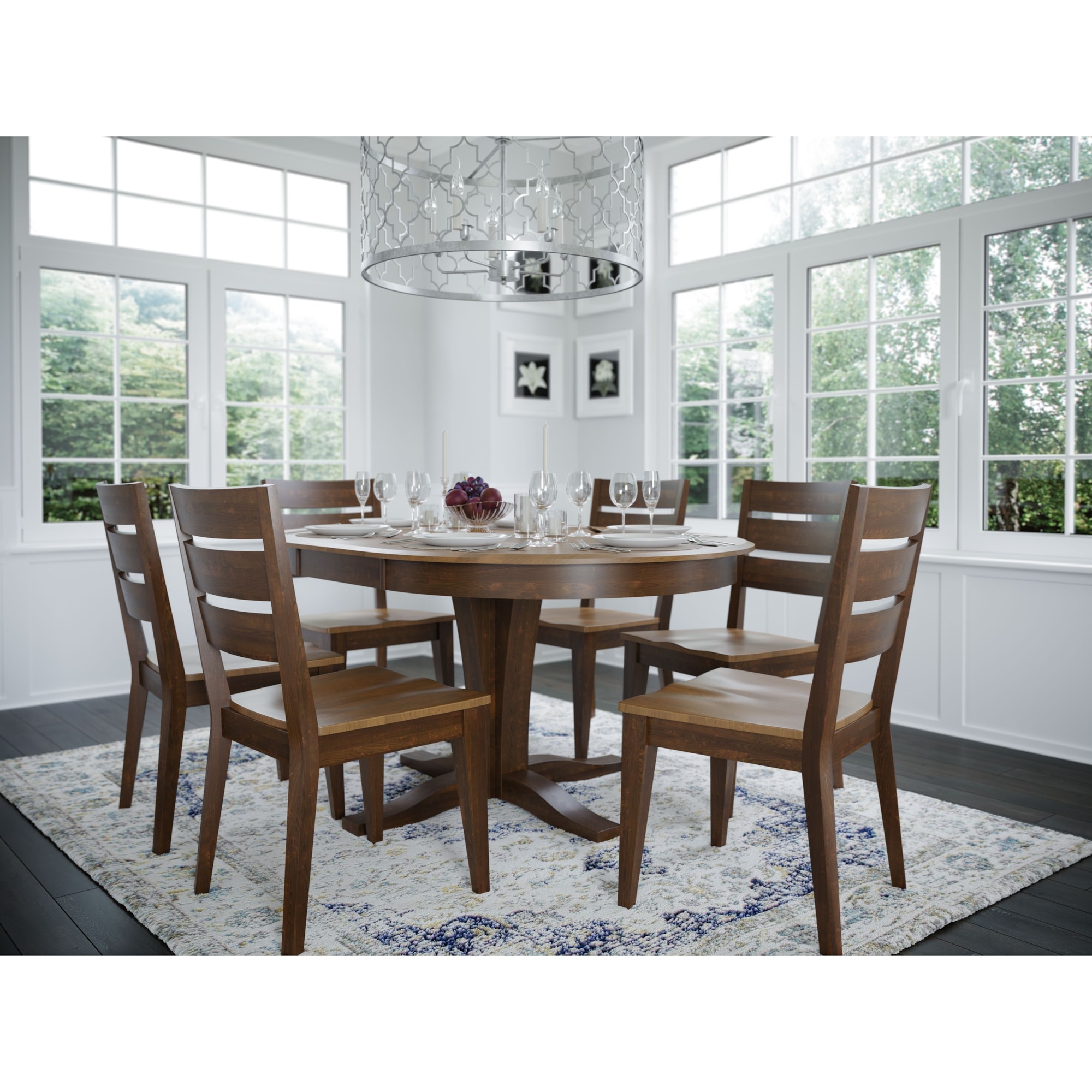 Canadel Gourmet TRN048480319MVRB1 Transitional Customizable Round Table